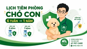 Lịch tiêm phòng chó con theo từng giai đoạn